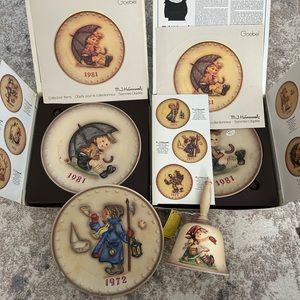 MJ Hummel Collectible Plates and Bell